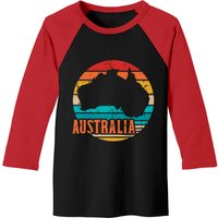 T-shirt de baseball vintage Australia pour hommes - Noir/Rouge — T-shirts pour hommes