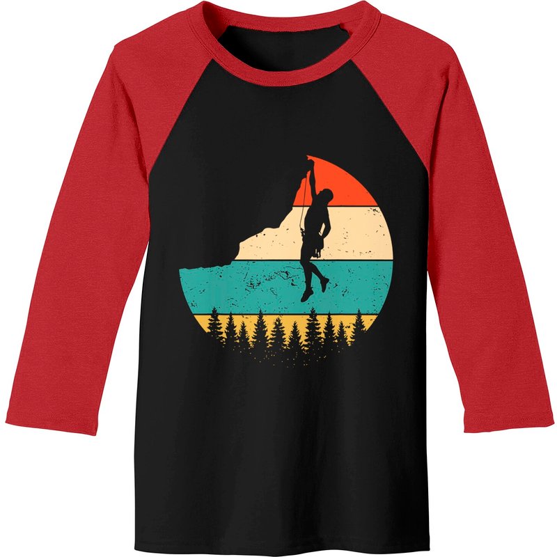 T-shirt Baseball Vintage Escalade Montagnard pour Hommes — T-shirts pour hommes