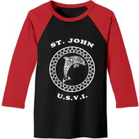 St. John Usvi Vintage Tribal Dolphin Baseball Tee for Men — Mens T Shirts