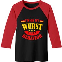 German Oktoberfest Wurstfest Costume Baseball Tee for Men — Mens T Shirts