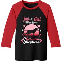 Juste une fille qui aime les t-shirts de baseball avec un berger allemand — T-shirts pour hommes