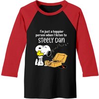 T-shirt de baseball Steely Dan Happier When Listen To Steely Dan