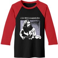 George Harrison Men's Baseball Tee Black/Red — Mens T Shirts