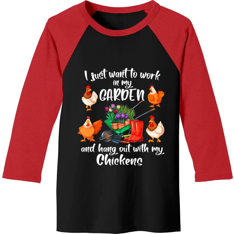 Je veux juste travailler dans mon jardin et passer du temps avec des poules — T-shirts pour hommes