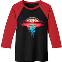 T-shirt Baseball Doux pour Hommes Boston Rock Band Noir/Rouge