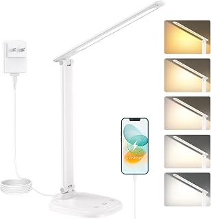 Lampe de bureau LED avec adaptateur et ports USB — Lampe de bureau menée