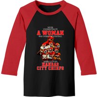 Never Underestimate A Woman Who Loves Chiefs Baseball Tee