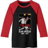 T-shirt de baseball pour hommes Elvis Presley Noir/Rouge — T-shirts pour hommes