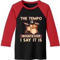 Drummer The Tempo Is Whatever I Say It Is T-shirt de baseball pour hommes — T-shirts pour hommes