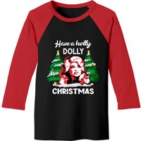 Have A Holly Dolly Christmas Men's Baseball Tee — Mens T Shirts
