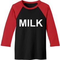 Milk Text Baseball Tee for Men