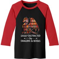 T-shirt de baseball pour hommes « Easily Distracted By Dragon And Books Nerds » — T-shirts pour hommes