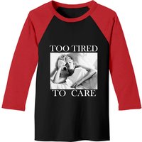 T-shirt de baseball Marilyn Monroe Too Tired pour hommes Noir/Rouge — T-shirts pour hommes