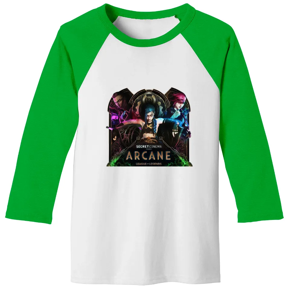 T-shirt de baseball Arcane Jinx pour hommes - Noir/Rouge — T-shirts pour hommes
