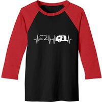 T-shirt de baseball Cute Heartbeat Camper pour hommes — T-shirts pour hommes