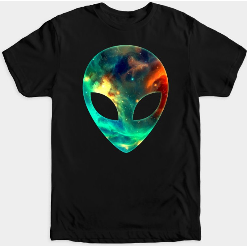 Alien Galaxy Style Men's T-Shirt in Black — Mens T Shirts