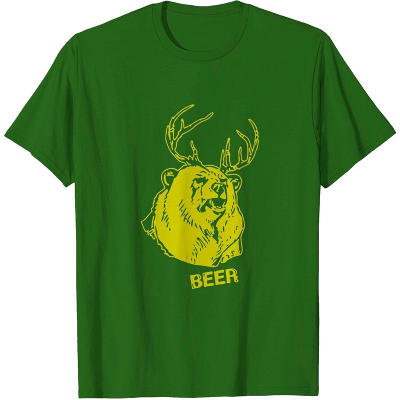 Macs Bear Plus Deer More Men's T-Shirt in Black