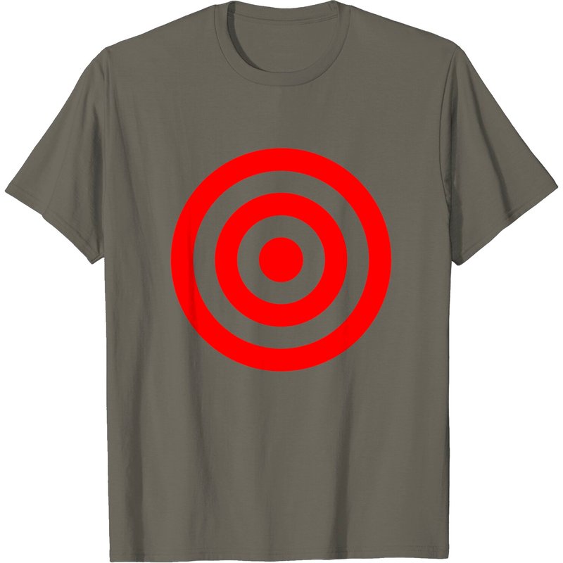 T-shirt pour hommes Bullseye Target Anneaux de Tir Rouge et Blanc — T-shirts pour hommes