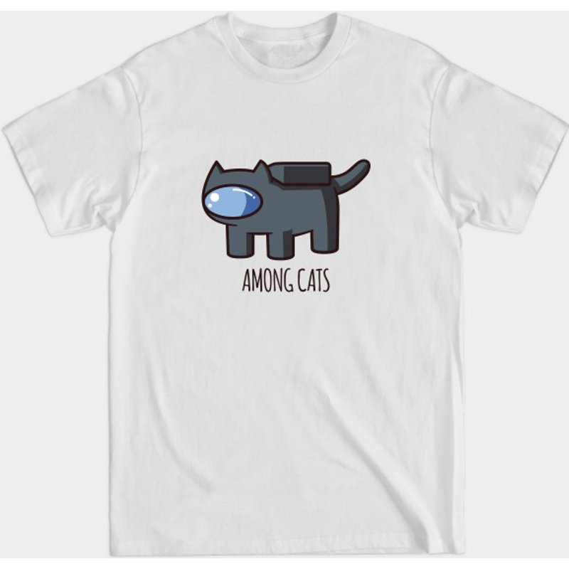 Among Us Black Cat Men's T-Shirt