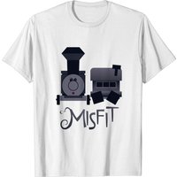 Misfit Square-Wheeled Caboose Train Rudolph T-Shirt for Men