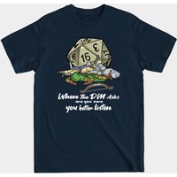 Dragons D20 Dice Print T-Shirt for Men - Don't Split The Party