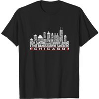 T-shirt Équipe de Baseball de Chicago Skyline pour Hommes — T-shirts pour hommes