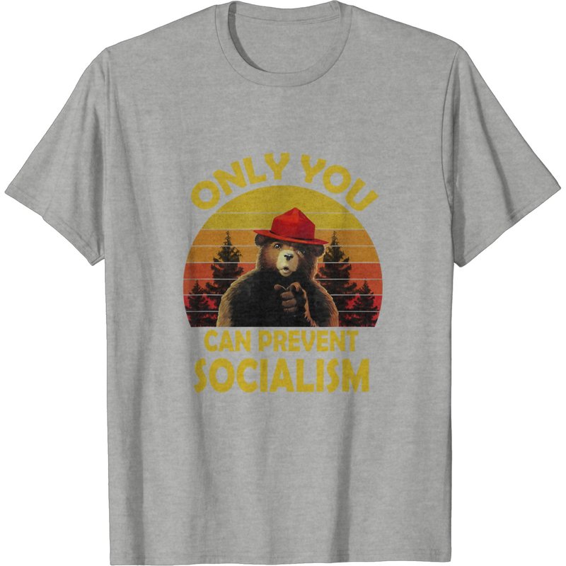 Only You Can Prevent Forest Fires T-Shirt for Men - Vintage Bear — Mens T Shirts