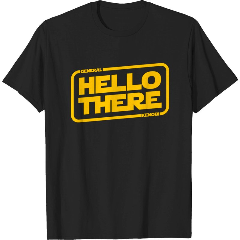 Hello There Men's Black T-Shirt — Mens T Shirts