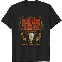 T-Shirt Rock Ridge Saloon Distressed Blazing Saddles pour hommes — T-shirts pour hommes