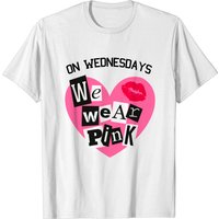 On Wednesdays We Wear Pink Burn Book Font Shirt - Men's T-Shirt — Mens T Shirts