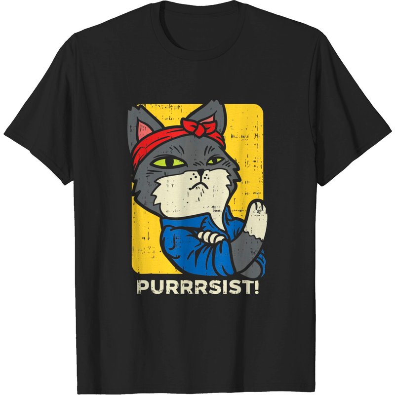 T-shirt Purrsist Persist Cat Lady pour hommes - Womens March — T-shirts pour hommes