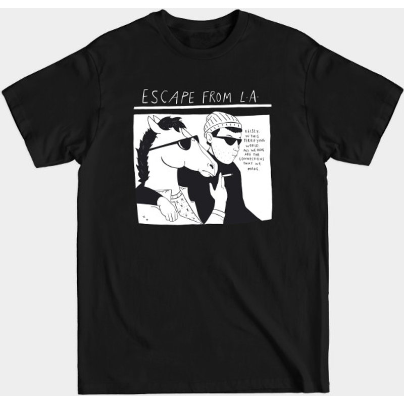 Bojack Youth - T-shirt Noir Escape From L.A. pour Hommes — T-shirts pour hommes