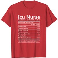 Icu Nurse T Shirt - Nutritional and Undeniable Factors Tee for Men — Mens T Shirts
