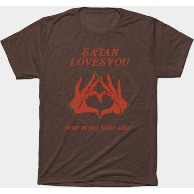 Satan Loves You - Satan - T-shirt Noir pour Hommes — T-shirts pour hommes