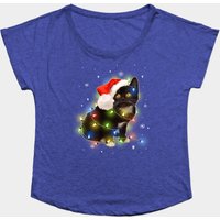 T-shirt pour hommes Black Cat Lover Led Christmas