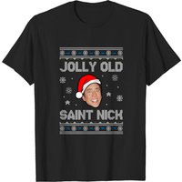 T-shirt Jolly Old Saint Nick Nicolas Cage Noël pour hommes — T-shirts pour hommes