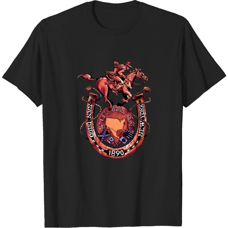 T-shirt pour hommes Steel Ball Run en noir — T-shirts pour hommes