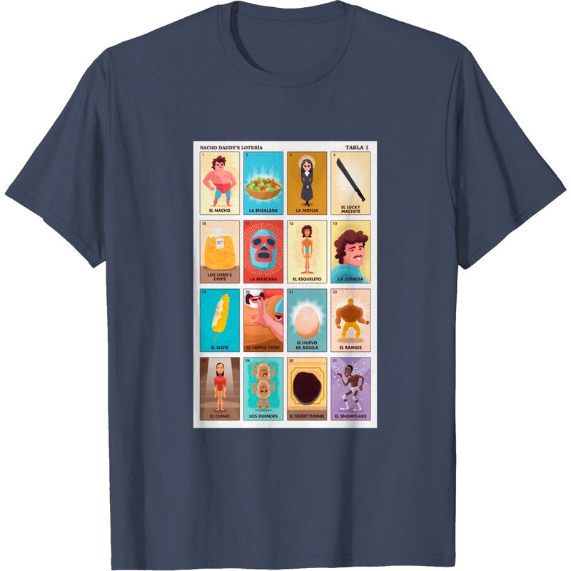 T-shirt pour hommes Nacho Daddy's Lotería - Nacho Libre