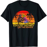 Mens Vintage Coolest Monkey In The Jungle T-Shirt