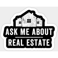 Autocollant Demandez-moi sur l'immobilier — Autocollants et stickers