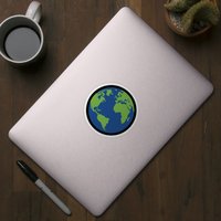 Earth Sticker - Kiss-Cut Vinyl with Glossy Finish — Stickers & Decals