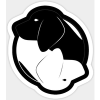 Autocollant Yin Yang Beagle Symbole Zen