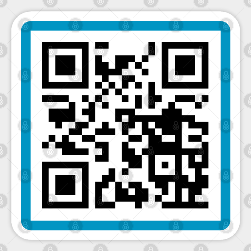 Rick Roll QR Sticker — Stickers & Decals