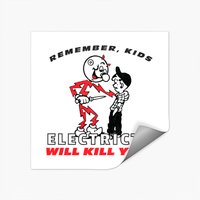 Autocollants Humoristiques Electricity Kills — Autocollants et stickers