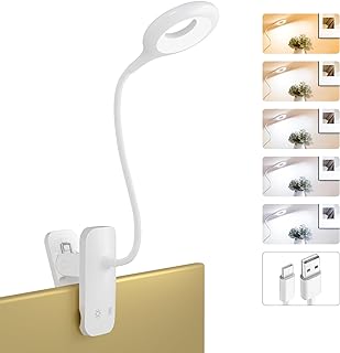 Lampe de lecture LED à pince avec batterie rechargeable USB