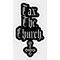 Autocollant Tax The Church - Sataniste