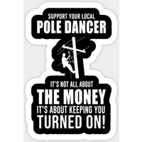 Autocollant Danseur de Poteau Lineman — Autocollants et stickers