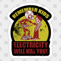 Autocollant Remember Kids - L'électricité peut tuer