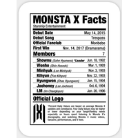 Autocollant Monsta X Faits Nutritionnels