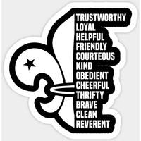 Autocollant Fleur De Lis Scouting Logo Scouts Law — Autocollants et stickers